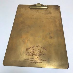 The Superior Labor solid brass clipboard